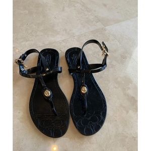 Coach Black Sandals Size 7